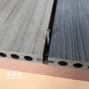 Decoración de madera de plástico gris moderno para diseños residenciales y comerciales elegantes