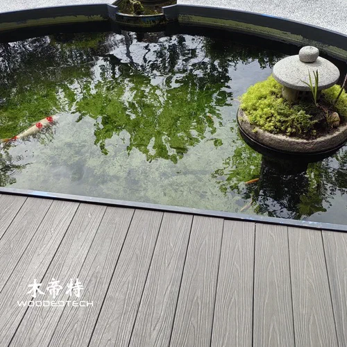 Premium plastic wood deck for pool Surroundings: Safe & Anti-Slip