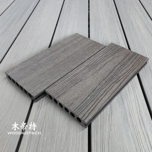 3DGD13823 Second Generation 3D Embossed Walnut WPC Decking Combines Ultra Realistic Wood Grain Texture with the Natural Beauty of Walnut for Outdoor Spaces