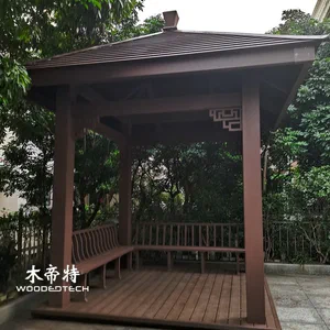 Custom Size 4-Post WPC Gazebo Design According to Customer Specifications