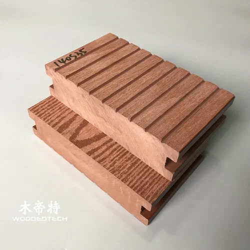 D14035S 35mm Thick Solid Wood Grain WPC Flooring for Outdoor Deck Applications