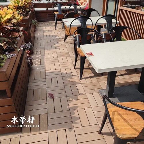 Detachable WPC Patio Deck Tiles for Flexible Temporary and Permanent Use