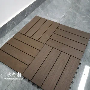 Easy Install 2nd Gen Co-extrusion Composite Deck Tiles 300x300mm Size