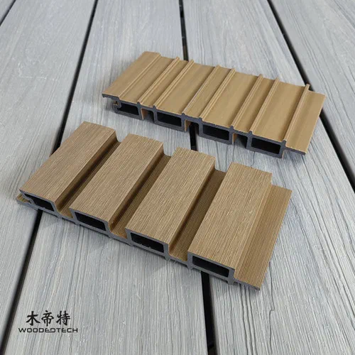 GQ22725 Teak-colored Second-generation Co-extruded "Great Wall" Panel – Elegant and Refined