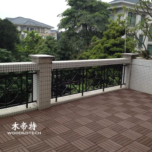 Interlocking Plastic Wood Deck Tiles - Nail-Free and Tool-Free Installation