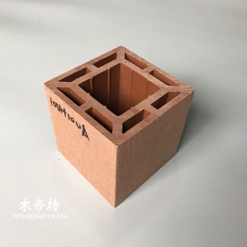 L100100 Four Sided Flat Wood Plastic Composite Profiles for Durable Fence Posts