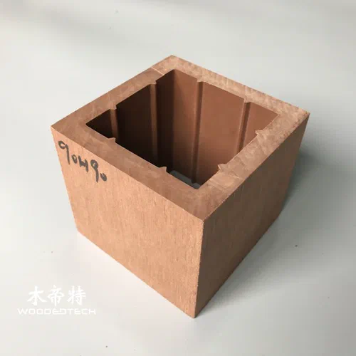 L9090 Hollow Four Sided Flat WPC Posts from Professional Composite Material Manufacturer