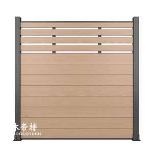 Low Maintenance Aluminum + WPC Privacy Fence System with Semi-Louvers