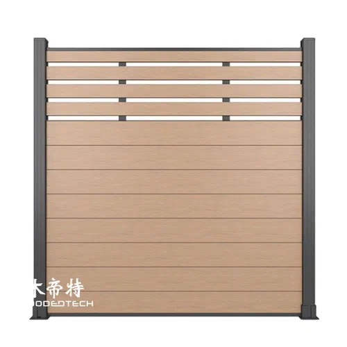 Low Maintenance Aluminum + WPC Privacy Fence System with Semi-Louvers