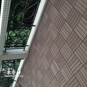 Portable Plastic Wood Floor Tiles Perfect for Small Private Spaces