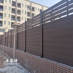 Semi-Private Outdoor WPC Decking Fence Panels for All-Weather Courtyards
