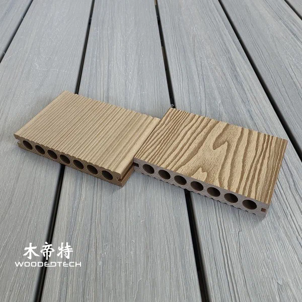 Teak WPC Decking Outdoor 3D15023 con grana di legno 3D ad alta definizione di lunga durata