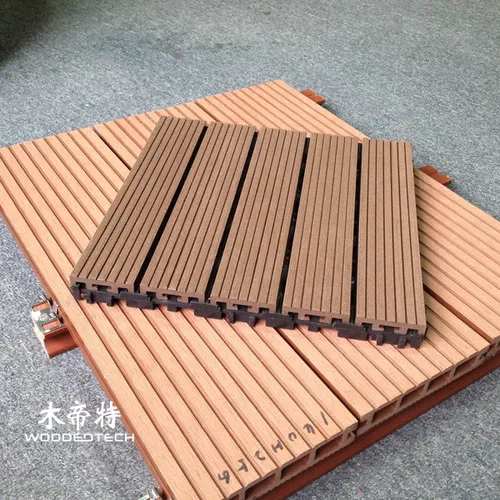 Waterproof & Insect-Resistant Plastic Wood Tile Flooring - Easy DIY Setup