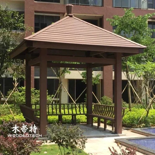 Wood Plastic Composite Gazebo Perfect for Outdoor Municipal Parks