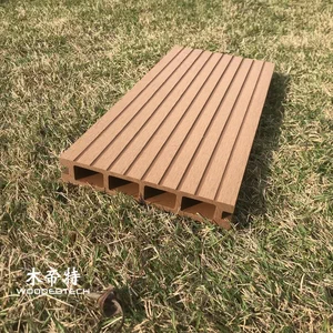 WPC Decking Outdoor 1st Generation Classic Series D14025-3: Grooved Anti-Slip Flooring